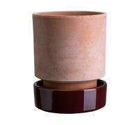 Bergs Potter Maceta Hoff Ø16 cm. Raw Rosa-Deep Burgundy