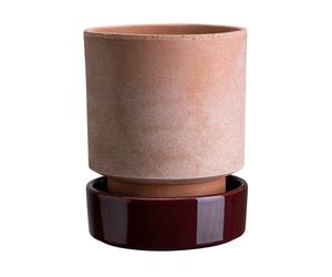 Bergs Potter Maceta Hoff Ø16 cm. Raw Rosa-Deep Burgundy