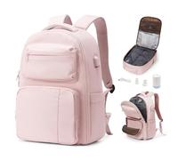 bergsalz Mochila Viaje Al Vacio a Compresion Al Vacio con Bomb,Mochila Viaje Cabina Avion 45x36x20 Ryanair Equipaje De Mano Vacuum Backpack Rosa