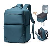 bergsalz Mochila Viaje Al Vacio con Bomba, Mochila Compresion Al Vacio,Mochila Viaje Cabina Avion 40x20x25,Mochila Ryanair 40x20x25,Mochila Equipaje De Mano Vacuum Backpack Azul Pavo Real