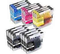 Bergsan 15 cartuchos de impresora compatibles con Brother LC985 LC980 LC1100 para Brother DCP-145C DCP-195C DCP-163C DCP-165C DCP-167C DCP-185C DCP-375CW MFC-250C MFC-490CW MFC-5490CN MFC-5890CN