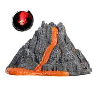 BERHICHAD Simulation Volcano Model Spray Red Light Train Dinosaur Model Toy Accessories