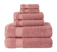 BERIBO Juego de Toallas turcas 100% algodón (Serenity), 6 Piezas, 620 g/m² (Arcilla cañón)