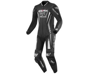 Berik Absolute GP Traje de cuero de moto de una pieza, Negro/Blanco, Talla 52