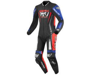 Berik Absolute GP Traje de cuero de moto de una pieza, negro/rojo/azul, Talla 56