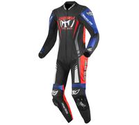 Berik Absolute GP Traje de cuero de moto de una pieza, negro-rojo-azul, tamaño 52 para Hombres