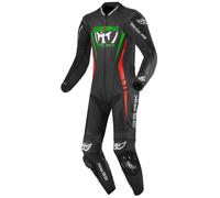 Berik Absolute GP Traje de cuero de moto de una pieza, negro/rojo/verde, Talla 50