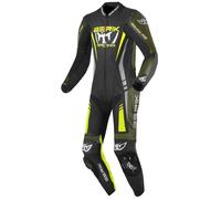 Berik Absolute GP Traje de cuero de moto de una pieza, negro-verde-amarillo, tamaño 56 para Hombres