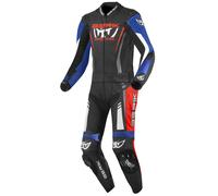 Berik Absolute GP2 Moto de cuero de dos piezas, negro-blanco-rojo-azul, tamaño 50 para Hombres