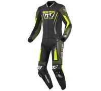 Berik Absolute GP2 Moto de cuero de dos piezas, negro-verde-amarillo, tamaño 56 para Hombres