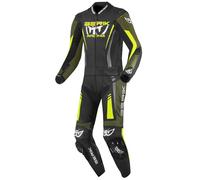 BERIK Absolute GP2 Tuta in pelle da moto a due pezzi, nero/verde/giallo neon, 58
