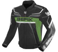 Berik Absolute Race Chaqueta de cuero para moto, negro-verde-antracita, tamaño 54 para Hombres