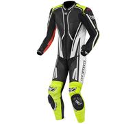 Berik Adria-X Traje de cuero de una pieza de la motocicleta, negro-blanco-rojo-amarillo, tamaño 50 para Hombres
