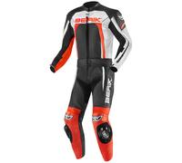 Berik Ascari Pro Traje de cuero de motocicleta de dos piezas, negro-blanco-rojo, tamaño 54 para Hombres
