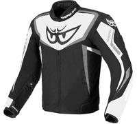 Berik Bad Eye Chaqueta textil impermeable para motocicletas, Negro/Blanco, Talla 50