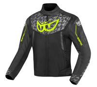 Berik Camo Street Chaqueta textil impermeable para motocicletas, negro/amarillo, Talla 56