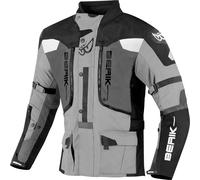 Berik Dakota Chaqueta textil de moto 3 en 1 impermeable, negro-gris, tamaño 58 para Hombres