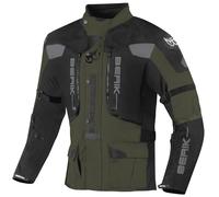 Berik Dakota Chaqueta textil de moto 3 en 1 impermeable, negro-verde, tamaño 58 para Hombres