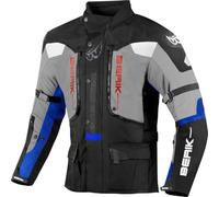 BERIK Dakota impermeabile 3in1 Giacca tessile moto, nero/grigio/blu, 48