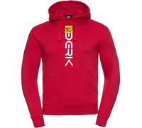 Berik Digital Sudadera con capucha, blanco-rojo, tamaño 3XL para Hombres