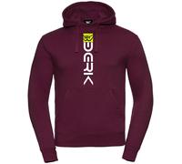 Berik Digital Sudadera con capucha, blanco-rojo, tamaño L para Hombres