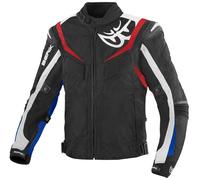 Berik Endurance Chaqueta textil impermeable para motocicletas, Negro/Blanco/Rojo/Azul, Talla 50