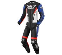 Berik Monza Damas de dos piezas de cuero de motocicleta traje, negro-blanco-rojo-azul, tamaño 44 para Mujer