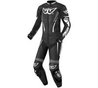 Berik Monza Damas de dos piezas de cuero de motocicleta traje, negro-gris-blanco, tamaño 44 para Mujer