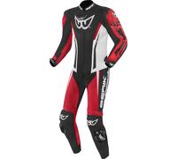 Berik Monza Traje de cuero de motocicleta de una pieza, negro-blanco-rojo, tamaño 58 para Hombres