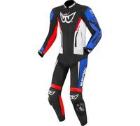 BERIK Monza Tuta in pelle da moto a due pezzi, nero/bianco/rosso/blu, 50
