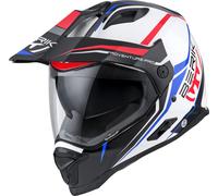Berik MX313 Volstom Adventure Pro Enduro Casco, blanco/azul/rojo, Talla L