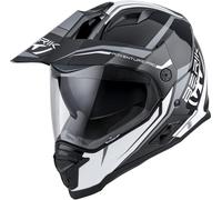 Berik MX313 Volstom Adventure Pro Enduro Casco, Negro/Gris/Blanco, Talla M