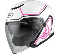 Berik OF669 Balika Casco a reacción, blanco/rosa, Talla XS