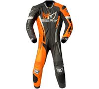 Berik Oshiqo 1 Traje de cuero de moto de una sola pieza, negro-naranja, tamaño 48 para Hombres