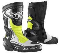 Berik Race-X EVO Botas de moto, negro-blanco-amarillo, tamaño 40 para Hombres