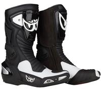 Berik Race-X Racing Botas de moto, negro-blanco, tamaño 48 para Mujer