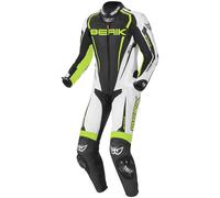 Berik Race-X Traje de cuero de una pieza, negro-blanco-amarillo, tamaño 54 para Hombres