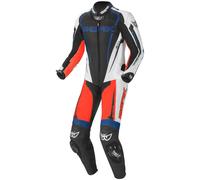 Berik Race-X Traje de cuero de una pieza, negro-blanco-rojo-azul, tamaño 58 para Hombres