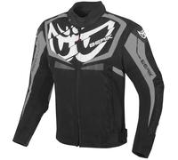 Berik Radic Evo Chaqueta textil impermeable para motocicletas, negro-gris-blanco, tamaño 56 para Hombres