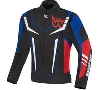 Berik Radic Evo Plus Chaqueta textil impermeable para motocicletas, negro-blanco-rojo-azul, tamaño 52 para Hombres
