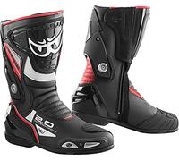 Berik Shaft 2.0 Stivali Moto, nero/rosso, 41