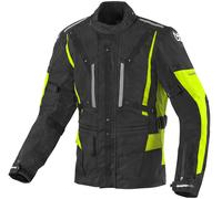 Berik Spencer Chaqueta textil de moto impermeable, negro-amarillo, tamaño 52 para Hombres