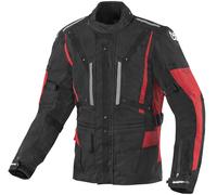 Berik Spencer Chaqueta textil de moto impermeable, negro-rojo, tamaño 54 para Hombres
