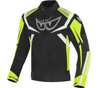 Berik The Eye Chaqueta textil impermeable para motocicleta, negro/amarillo neón, Talla 52
