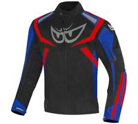 Berik The Eye Chaqueta textil impermeable para motocicleta, negro/azul, Talla 50