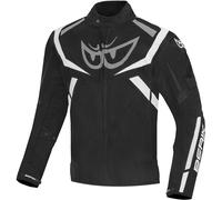Berik The Eye Chaqueta textil impermeable para motocicleta, negro-blanco, tamaño 50 para Hombres