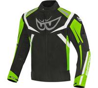 Berik The Eye Chaqueta textil impermeable para motocicleta, negro/verde, Talla 52