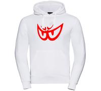 Berik The Eye sudadera con capucha, blanco-rojo, tamaño S para Hombres