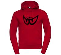 Berik The Eye sudadera con capucha, rojo/negro, Talla M
