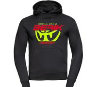 Berik The New Eye Sudadera con capucha, azul oscuro/amarillo/rojo, Talla S